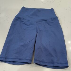 Women's Blue High-Waisted Shorts